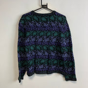 Black Multicolour Knitwear Sweater Women's Large