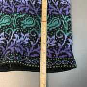 Black Multicolour Knitwear Sweater Women's Large