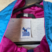 Multi-coloured Rodeo windbreaker jacket with a unique color block design Mens L