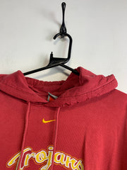 00s Red Nike Badge Hoodie Men's XL