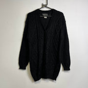 Vintage Black Rampage Mohair Knit Sweater Cardigan Medium