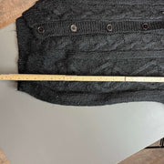 Vintage Black Rampage Mohair Knit Sweater Cardigan Medium