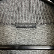 Grey Calvin Klein Knit Sweater Jumper Medium