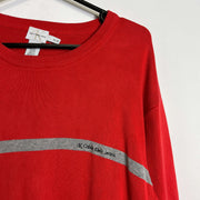 Red Calvin Klein Knit Sweater Jumper XL