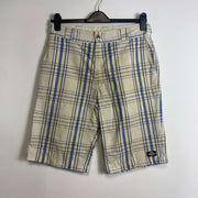 White Checkered Dickies Shorts 34"