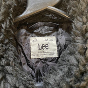 Lee Black Denim Jacket With Fur Collar Mens M