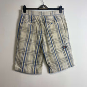 White Checkered Dickies Shorts 34"