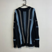 Bootleg Navy and Blue Boss Knitwear Sweater Women's XXL