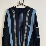 Bootleg Navy and Blue Boss Knitwear Sweater Women's XXL