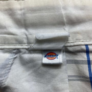 White Checkered Dickies Shorts 34"