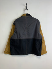 Reworked Black and Beige Carhartt Workwear Jacket Men's Large