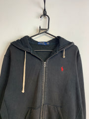 Black Ralph Lauren Zip-through Hoodie Men's Medium