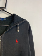 Black Ralph Lauren Zip-through Hoodie Men's Medium