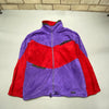 Vintage Purple and Red Fleece Jacket Men's Large