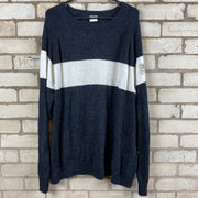 Columbia Navy and white striped crewneck sweater Men’s XL