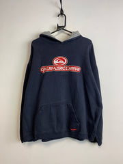 Navy Quiksilver Print Hoodie Men's XXL