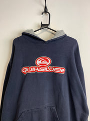 Navy Quiksilver Print Hoodie Men's XXL