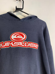 Navy Quiksilver Print Hoodie Men's XXL