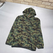 Green Camo Fleece Hoodie Men's Large