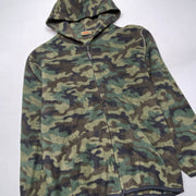 Green Camo Fleece Hoodie Men's Large