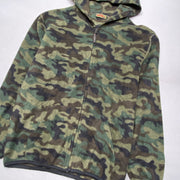 Green Camo Fleece Hoodie Men's Large