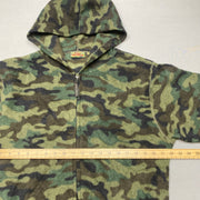 Green Camo Fleece Hoodie Men's Large