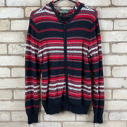 Ralph Lauren Red and navy striped zip up sweater Lauren Active Men’s L