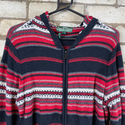 Ralph Lauren Red and navy striped zip up sweater Lauren Active Men’s L