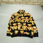 Black and Yellow Bear Fleece Jacket Women's XL