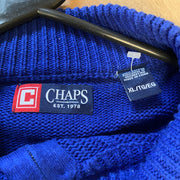 Chaps Blue cable knit quarter zip jumper Woman’s XL