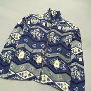 White and Blue Fleece Jacket Women's XL