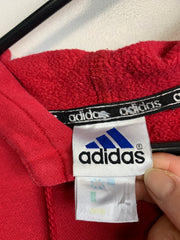 90s Red Adidas Hoodie Men's Medium