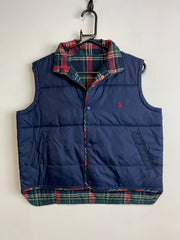 Navy Polo Ralph Lauren Reversible Gilet Men's Small