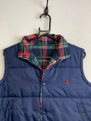 Navy Polo Ralph Lauren Reversible Gilet Men's Small