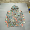 Multicolour Fleece Hoodie Men's Small