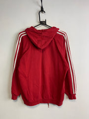 90s Red Adidas Hoodie Men's Medium