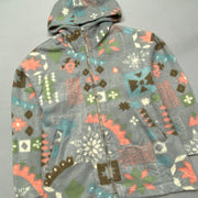 Multicolour Fleece Hoodie Men's Small