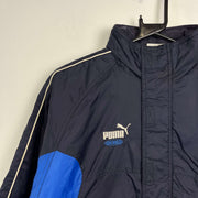 00s Navy and Blue Puma Quilted Jacket Women's Large