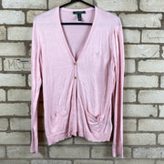 Ralph Lauren Pink V neck cardigan sweater woman’s L