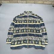 Multicolour Fleece Jacket Men's Large