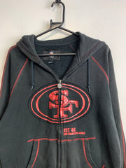 Black NFL 49ers Zip-up Hoodie Men's Large