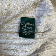 Ralph Lauren Cream and white cable knit sweater with a collared neckline Woman’s L