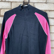 Tommy Hilfiger Black and pink 1/4 zip sweater Woman’s XXL