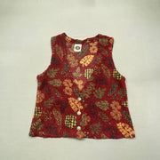 Vintage Red Fleece Vest Women's Medium