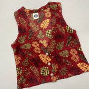 Vintage Red Fleece Vest Women's Medium