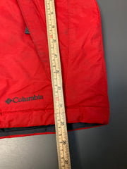 Red and White Columbia Raincoat Youth's XL