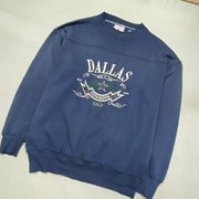 Vintage Navy Dallas Sweatshirt Men's Large