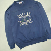 Vintage Navy Dallas Sweatshirt Men's Large