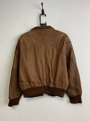 Vintage Brown Bomber Jacket Women's Large