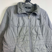 Grey North Face Light Puffer Jacket Womens Large